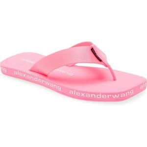 NWOT Alexander Wang Logo Flip Flop in Pink size 36